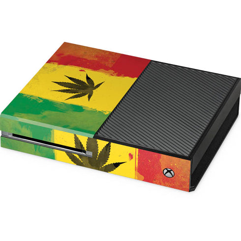 Marijuana Rasta Distressed Xbox One Console Skin