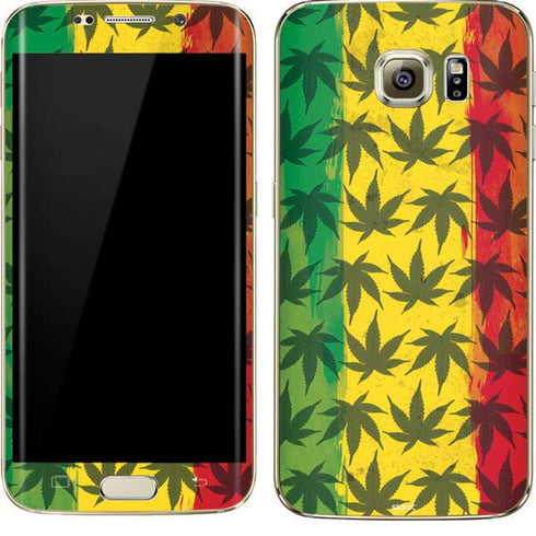 Marijuana Rasta Pattern Galaxy S7 Edge Skin