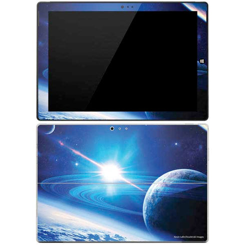 View of a Planet as it Looms in Close Orbit and with Rings Surface Pro 3 Skin