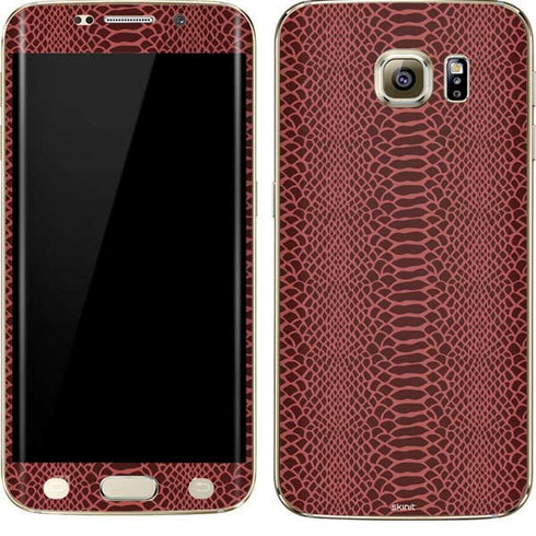 Marsala Snake Skin Galaxy S7 Edge Skin
