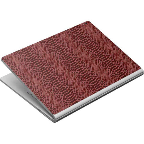 Marsala Snake Skin Surface Book Skin
