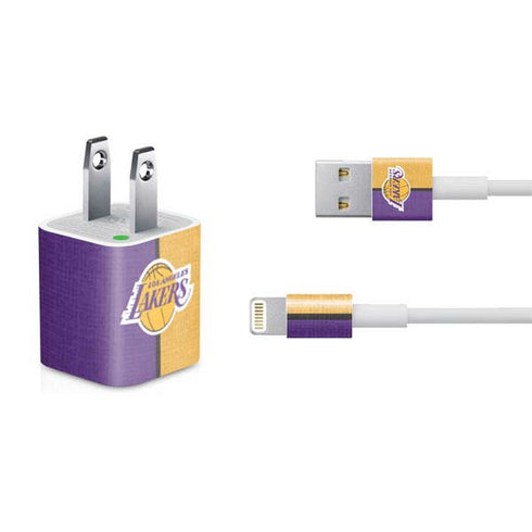 NBA Los Angeles Lakers Canvas iPhone Charger (5W USB) Skin