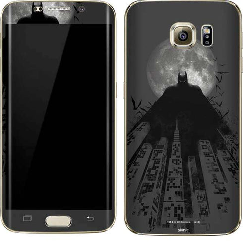 DC Comics Batman On City with Moon Art Galaxy S7 Edge Skin