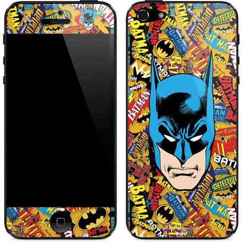 DC Comics Batman Mask Vintage Pattern iPhone 5/5s/5SE Skin