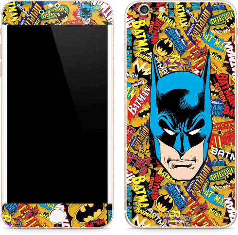 DC Comics Batman Mask Vintage Pattern iPhone 6/6s Plus Skin