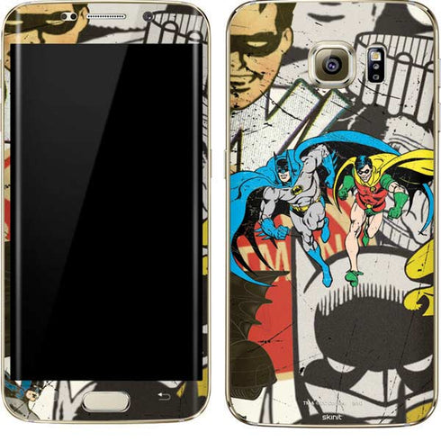 DC Comics Batman and Robin Vintage Action Pose Galaxy S7 Edge Skin