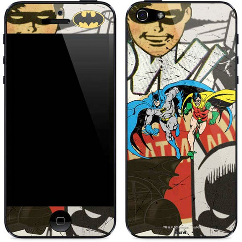 DC Comics Batman and Robin Vintage Action Pose iPhone 5/5s/5SE Skin