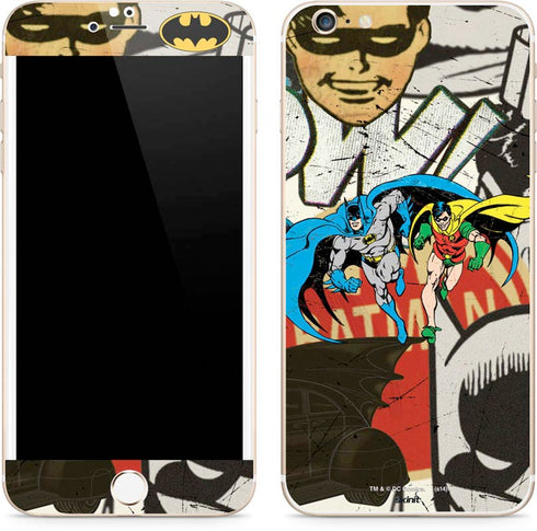 DC Comics Batman and Robin Vintage Action Pose iPhone 6/6s Plus Skin