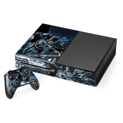 DC Comics Batman Dark Knight Comic Art Action Pose Xbox One Console and Controller Bundle Skin