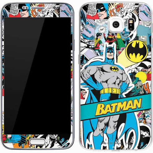 DC Comics Batman Vintage Pose Collage Art Galaxy S7 Skin