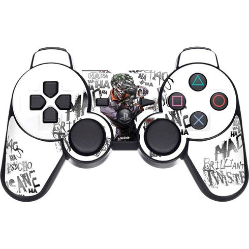 DC Comics The Joker Brilliantly Twisted PS3 Dual Shock wireless controller Skin