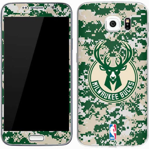 NBA Milwaukee Bucks Camo Digi Galaxy S7 Skin