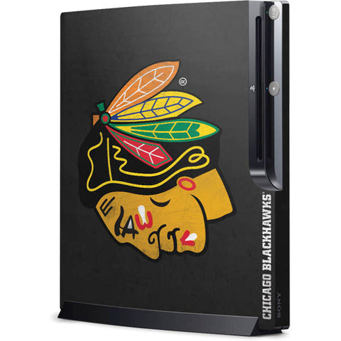 NHL Chicago Blackhawks Distressed Playstation 3 & PS3 Slim Skin