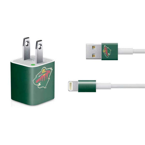 NHL Minnesota Wild Distressed iPhone Charger (5W USB) Skin