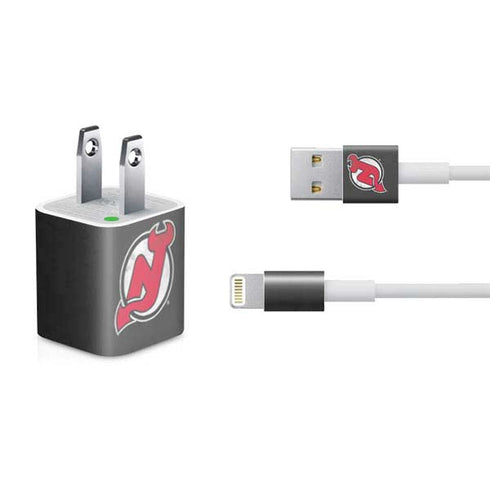 NHL New Jersey Devils Distressed iPhone Charger (5W USB) Skin