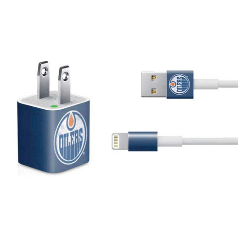 NHL Edmonton Oilers Distressed iPhone Charger (5W USB) Skin