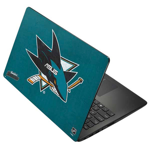 NHL San Jose Sharks Distressed Asus X502CA 15.6 Skin