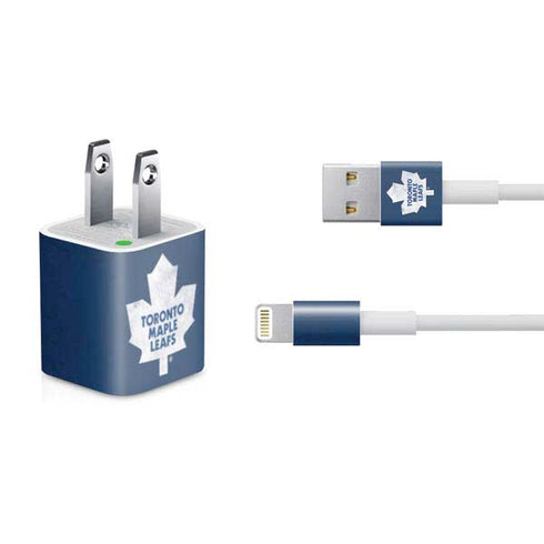 NHL Toronto Maple Leafs Distressed iPhone Charger (5W USB) Skin