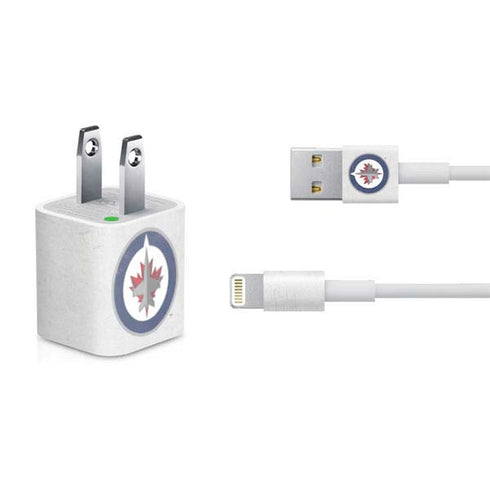 NHL Winnipeg Jets Distressed iPhone Charger (5W USB) Skin