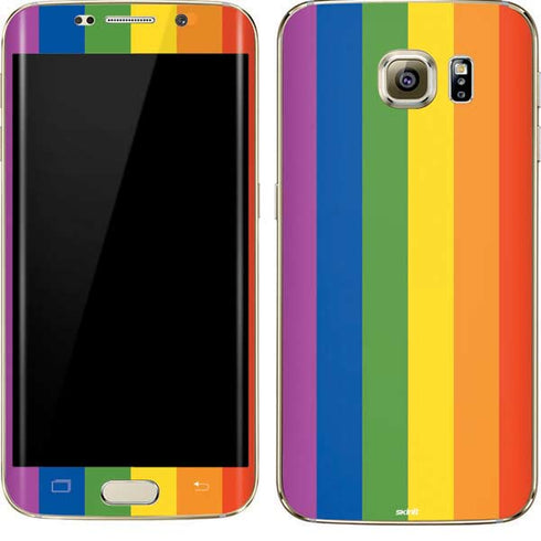 Vertical Rainbow Flag Galaxy S7 Edge Skin