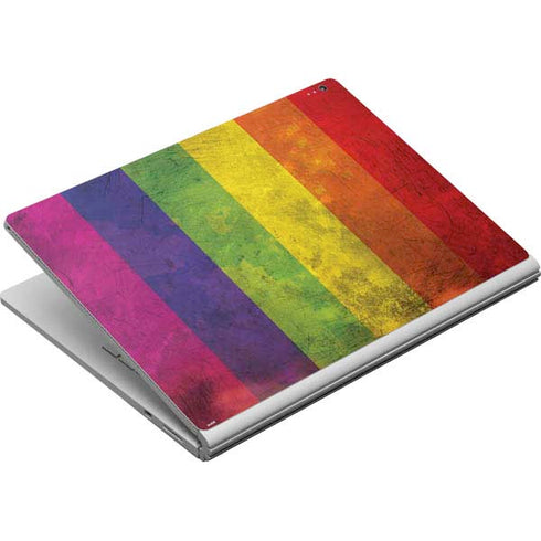 Distressed Rainbow Flag Surface Book Skin