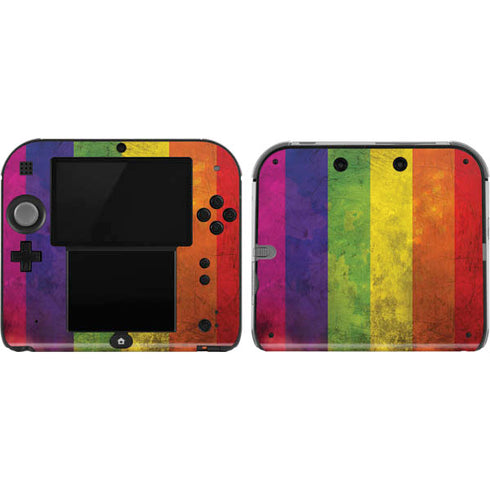 Distressed Rainbow Flag Nintendo 2DS Skin