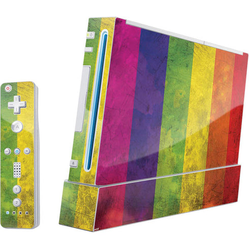 Distressed Rainbow Flag Wii (Includes 1 Controller) Skin
