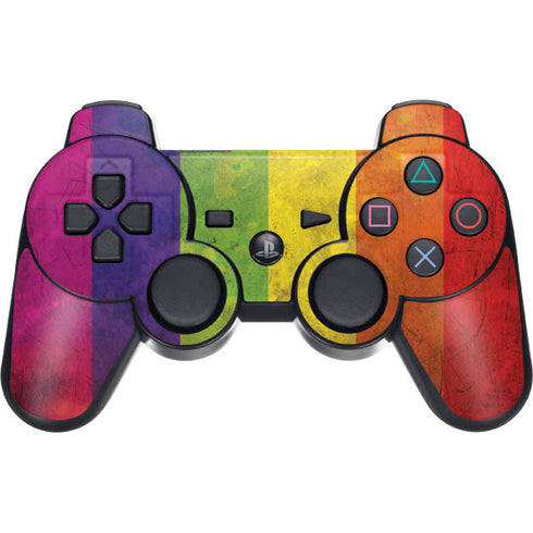 Distressed Rainbow Flag PS3 Dual Shock wireless controller Skin