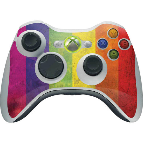 Distressed Rainbow Flag Xbox 360 Wireless Controller Skin
