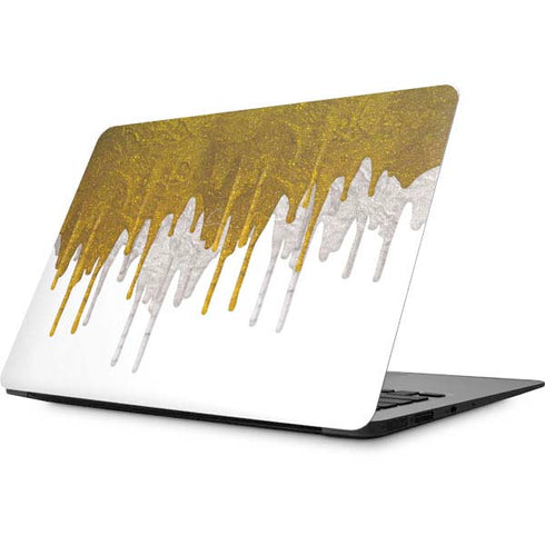Paint Splatter Gold Apple MacBook Skin