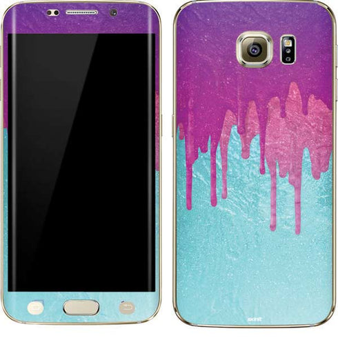 Paint Splatter Purple Galaxy S7 Edge Skin