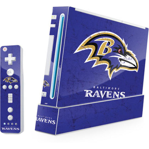 NFL Baltimore Ravens Distressed Wii (Includes 1 Controller) Skin