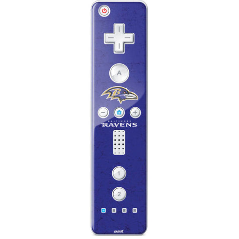 NFL Baltimore Ravens Distressed Wii Remote Controller Skin