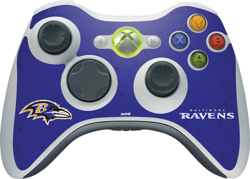 NFL Baltimore Ravens Distressed Xbox 360 Wireless Controller Skin