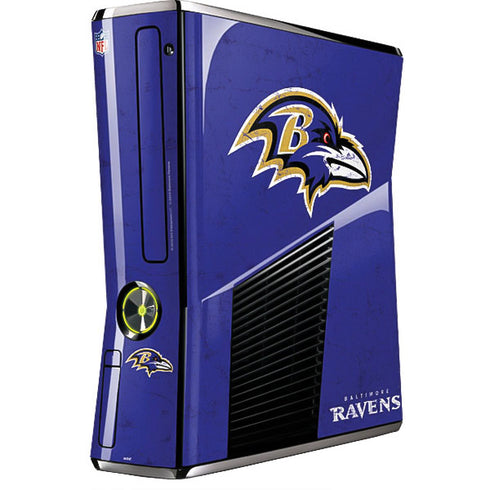 NFL Baltimore Ravens Distressed Xbox 360 Slim (2010) Skin
