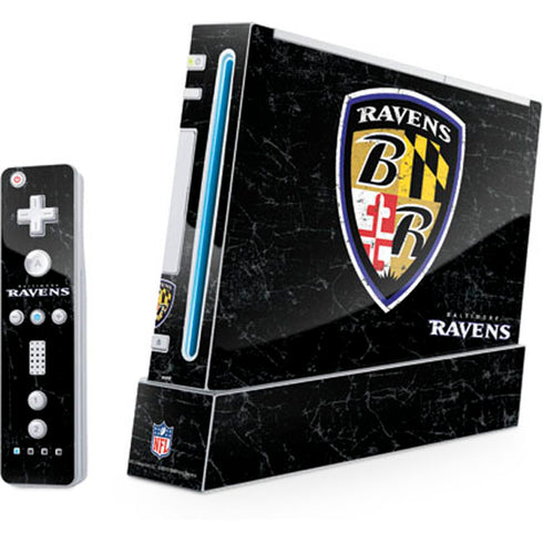 NFL Baltimore Ravens - Alternate Distressed Wii (Includes 1 Controller) Skin