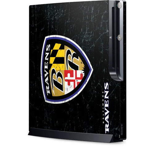 NFL Baltimore Ravens - Alternate Distressed Playstation 3 & PS3 Slim Skin