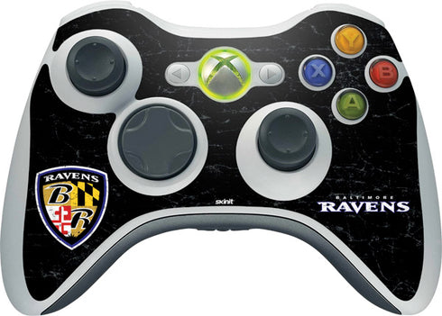 NFL Baltimore Ravens - Alternate Distressed Xbox 360 Wireless Controller Skin