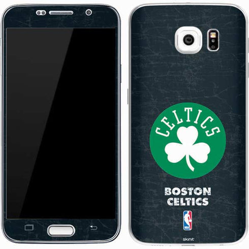 NBA Boston Celtics Black Secondary Logo Galaxy S7 Skin