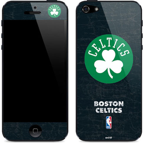 NBA Boston Celtics Black Secondary Logo iPhone 5/5s/5SE Skin