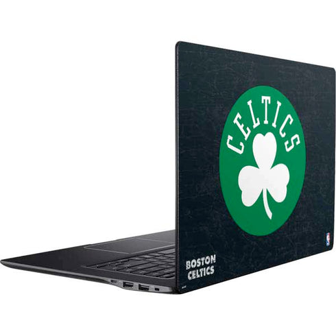 NBA Boston Celtics Black Secondary Logo Ativ Book 9 (15.6in 2014) Skin