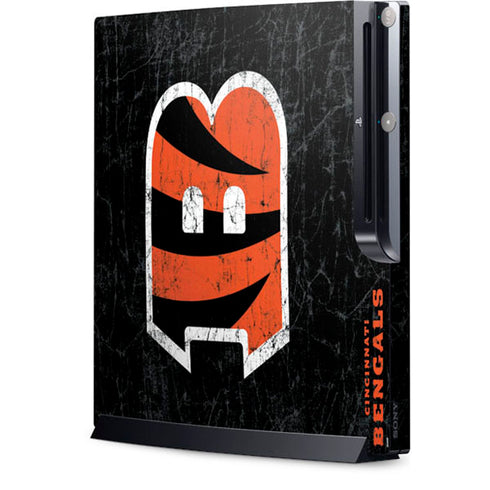 NFL Cincinnati Bengals - Distressed Playstation 3 & PS3 Slim Skin