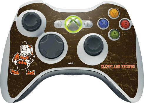 NFL Cleveland Browns Alternate Distressed Xbox 360 Wireless Controller Skin