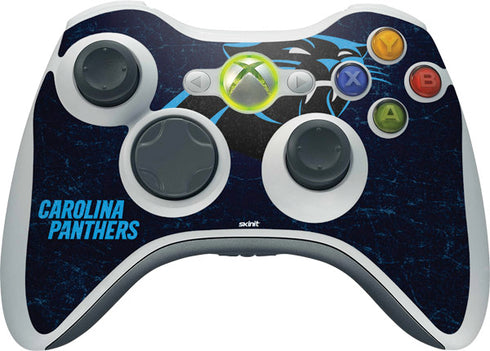 NFL Carolina Panthers Distressed Xbox 360 Wireless Controller Skin