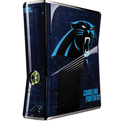 NFL Carolina Panthers Distressed Xbox 360 Slim (2010) Skin