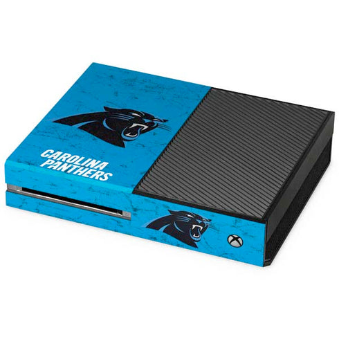 NFL Carolina Panthers Distressed Alternate Xbox One Console Skin