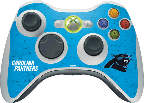 NFL Carolina Panthers Distressed Alternate Xbox 360 Wireless Controller Skin
