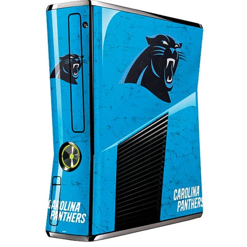 NFL Carolina Panthers Distressed Alternate Xbox 360 Slim (2010) Skin