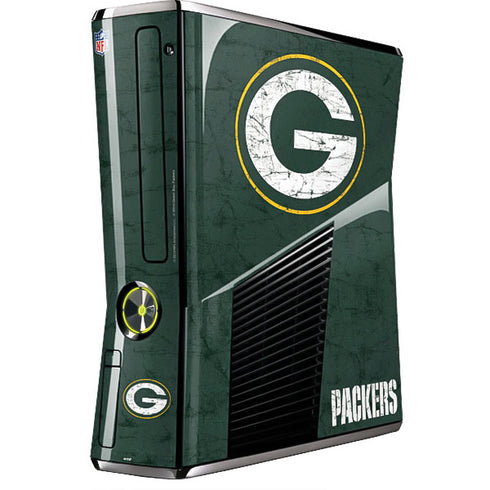 NFL Green Bay Packers Distressed Xbox 360 Slim (2010) Skin