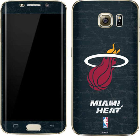 NBA Miami Heat Black Partial Logo Galaxy S7 Edge Skin
